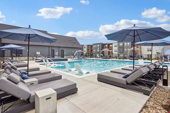 Resort-style swimming pool